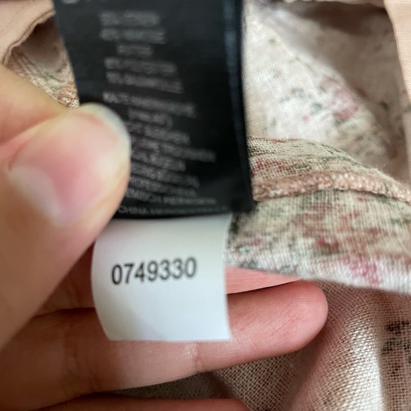 NWT House Of Harlow 1960 Linen Boho Pink Rose Midi Low Back Dress Size L - Picture 11 of 11